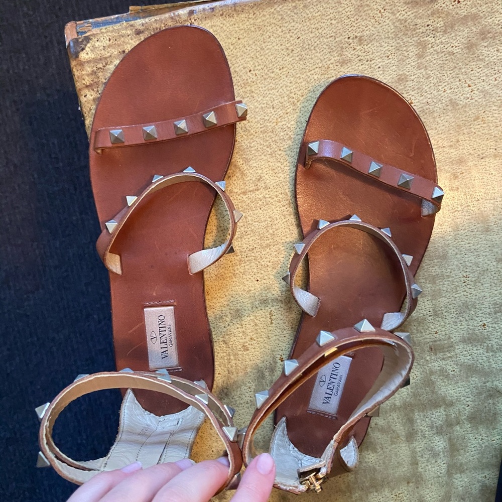 Valentino Rock Stud Gladiator Sandal